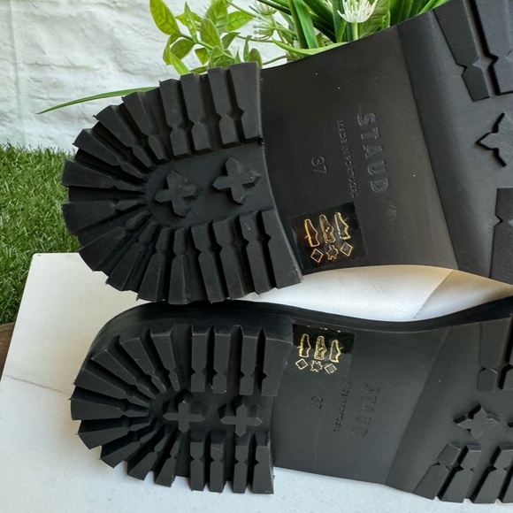 STAUD Astro Womens White Leather Slip On Mules size 37 - Picture 8 of 13